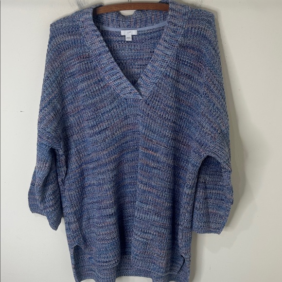J. JILL Textured Knit V-Neck 3/4 Sleeve Sweater Size Large - Picture 15 of 15